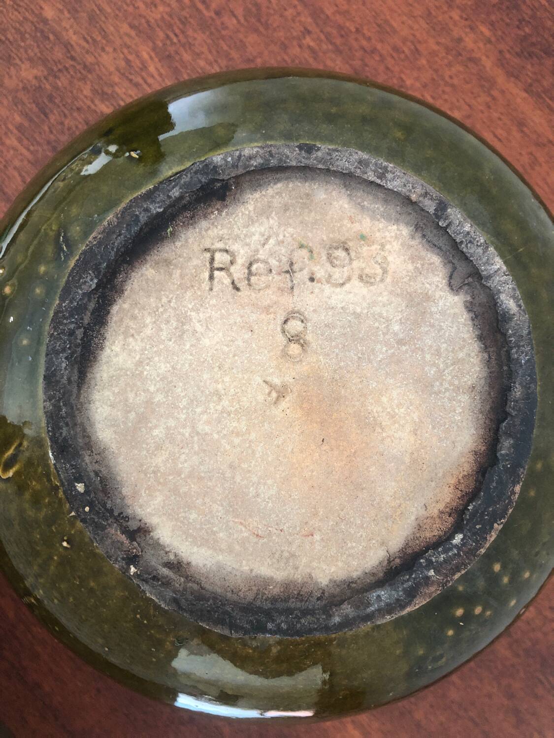 Glazed ceramic salad bowl