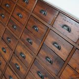 Antique French Pine Apothecary Cabinet, Early 20th Century