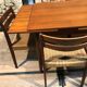 Table vintage scandinave en teck avec deux rallonges
