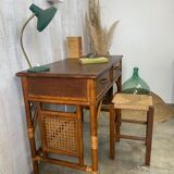 Rattan console/desk