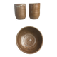 Bol et mugs en grès pyrité Vallauris