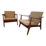 Pair of scandinavian armchairs, 1960s