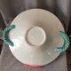Fruit cup in vintage vallauris ceramic parrot foliage