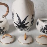 Coffee service African porcelain décor from Limoges
