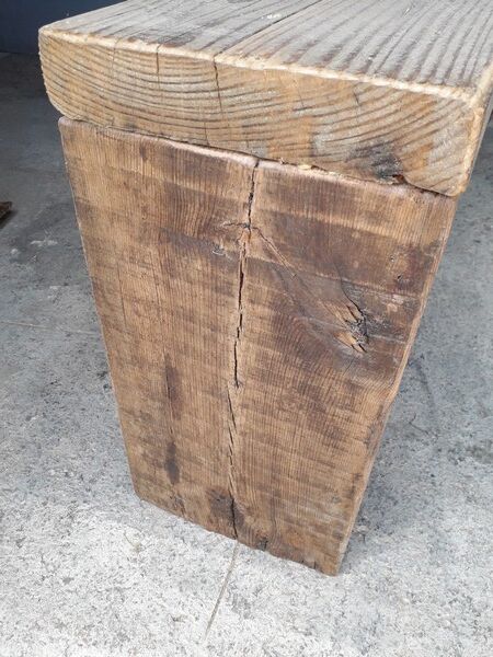 Old solid wood bench