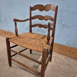 Fauteuil assise paille
