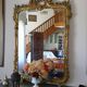 Large rectangular antique Louis XVI mirror for tabletop use.