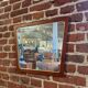 Trapezoidal mirror with teak frame, Denmark 1960