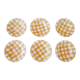 6 hollow plates with yellow and white checkered