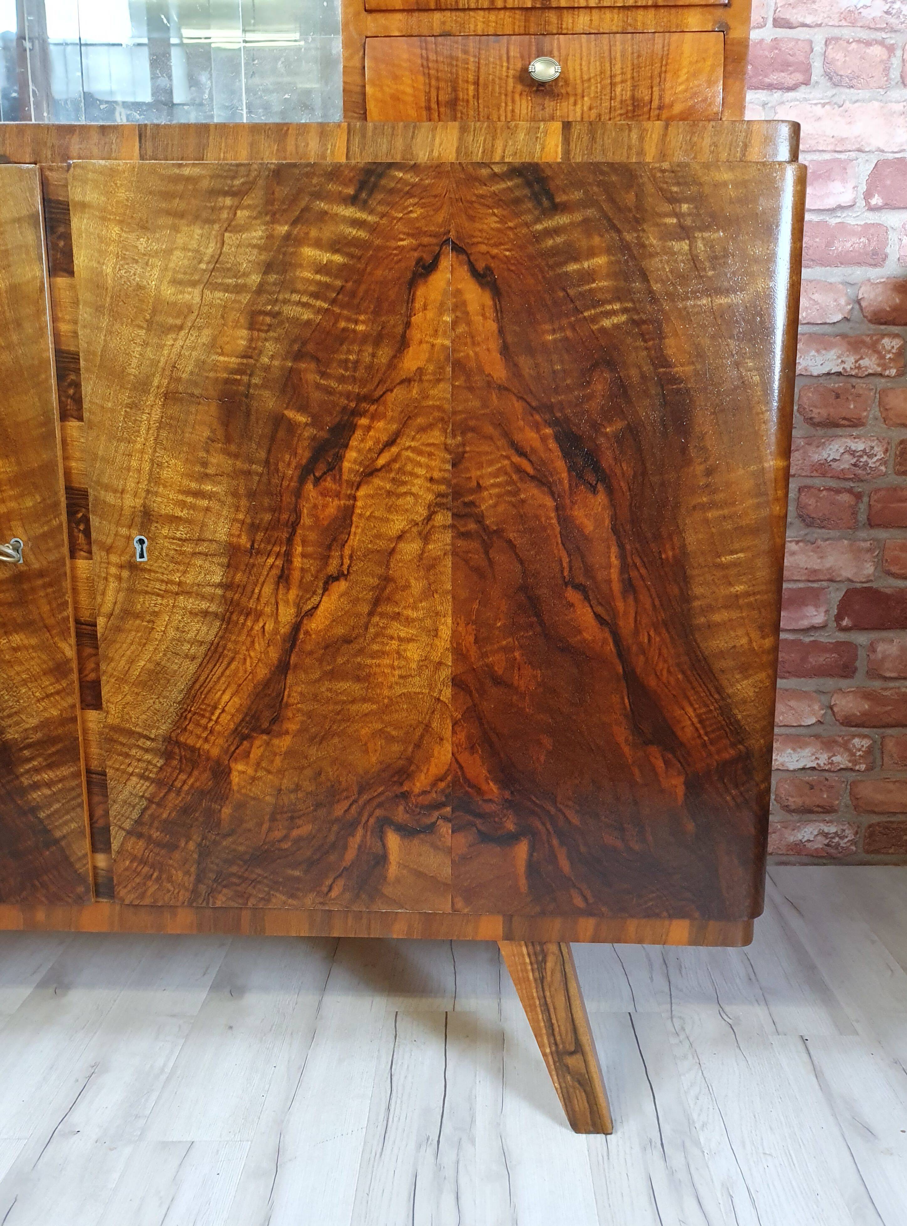 Renovated art deco highboard, Poland 1940