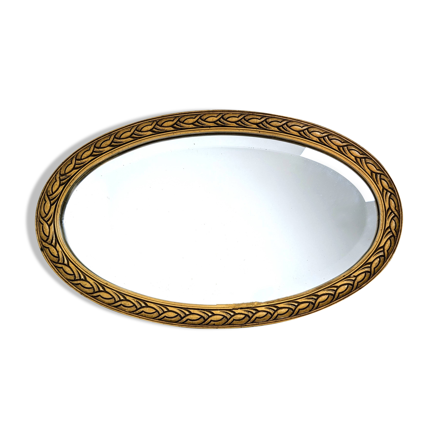 Miroir artd éco ovale doré 60 x 36 cm