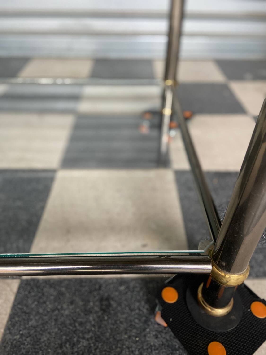 Vintage glass coffee table