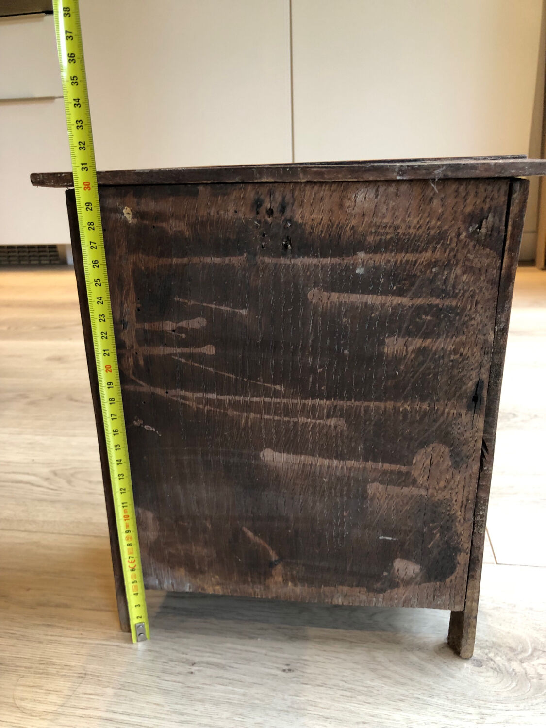 Night table 3 drawers in vintage wood