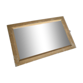 Mirror former narrow 40cm x 25cm frame beveled patina original
