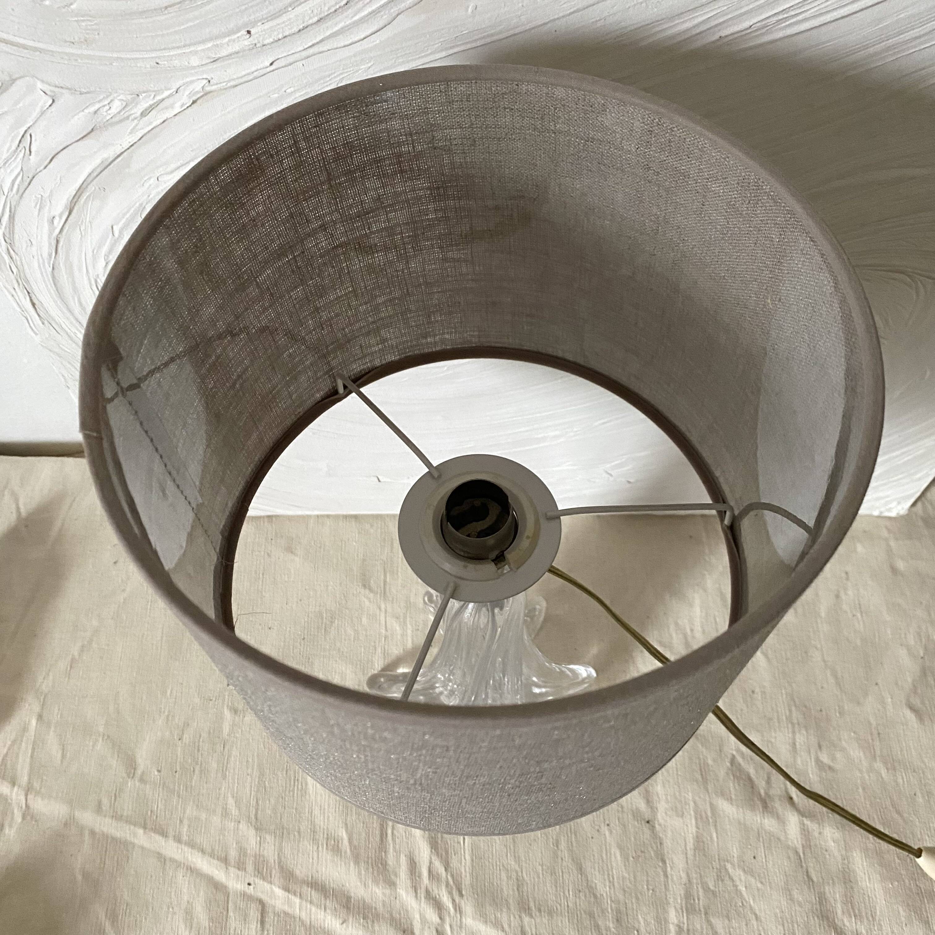 Crystal lamp in Daum style, 1960s.