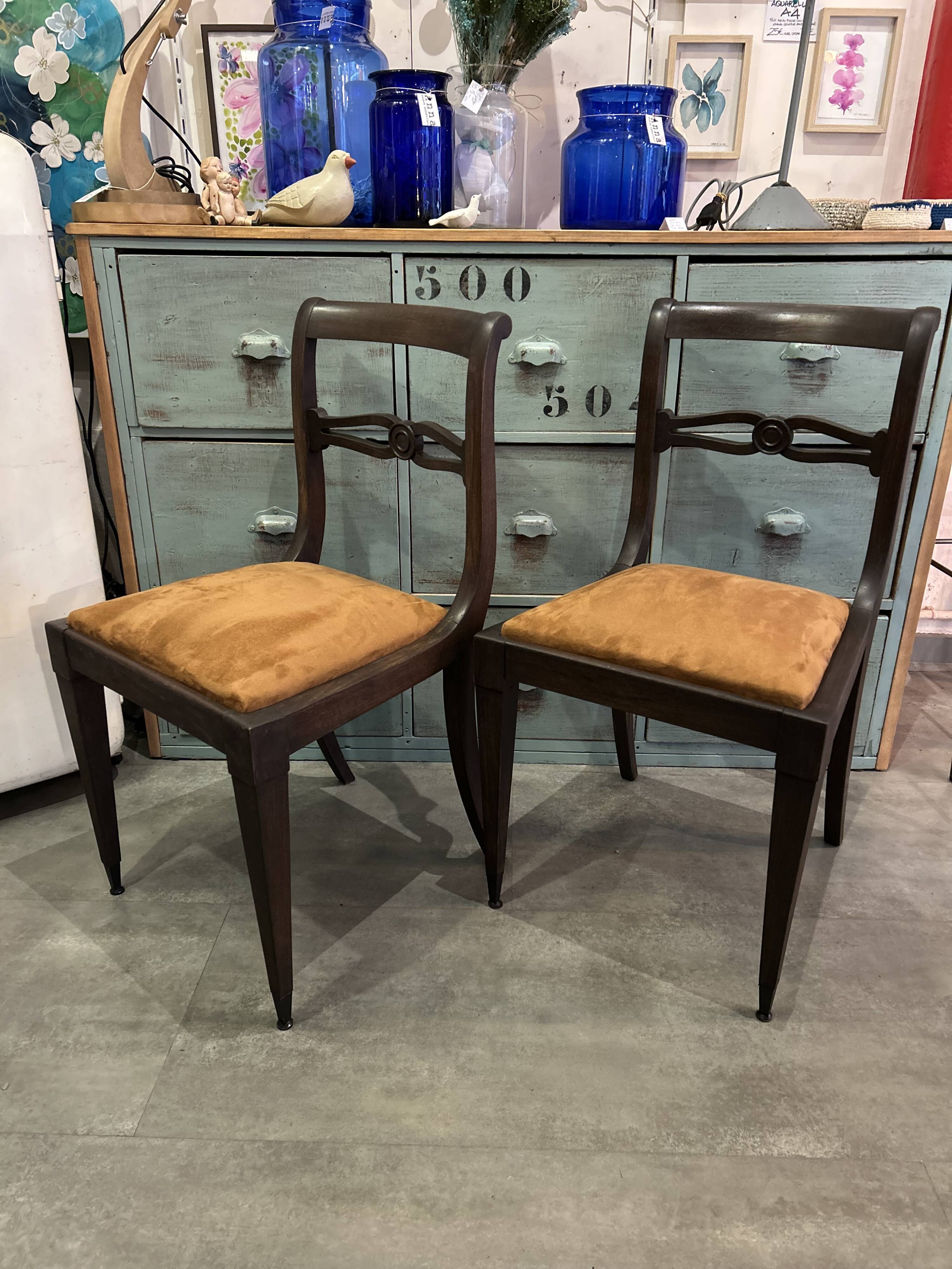 Pair of Regency style chairs from the 1940s.