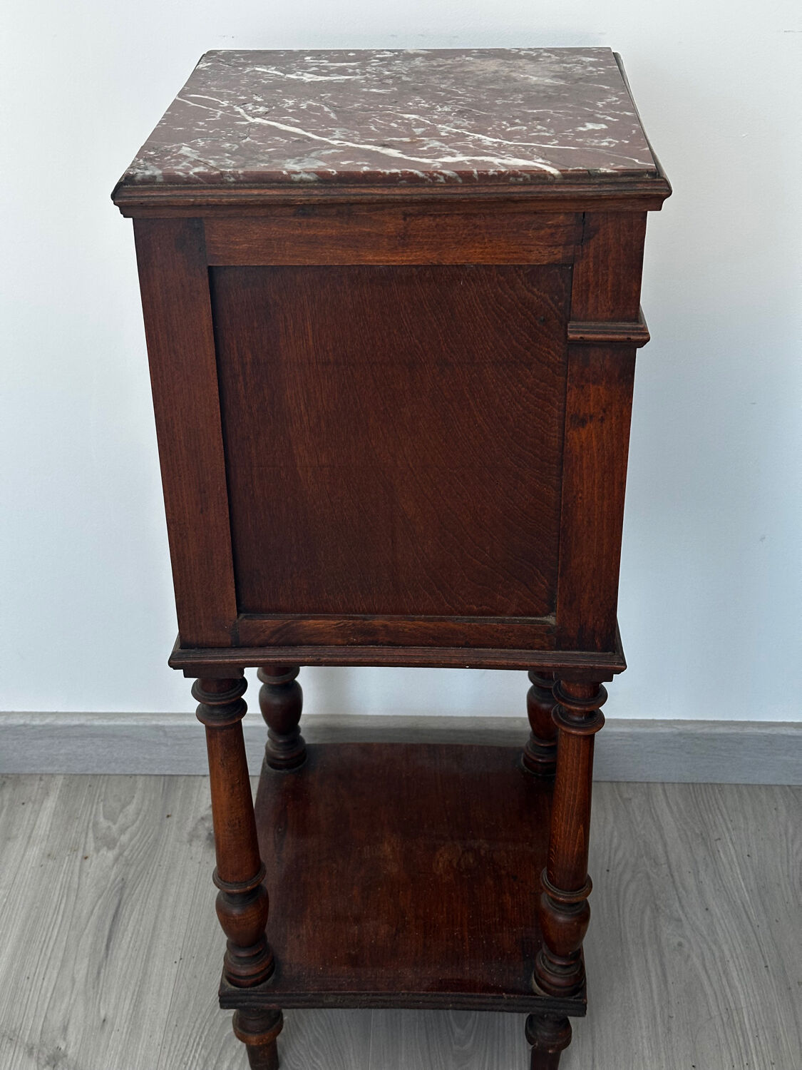 Bedside table/occasional table early 20th century wood and marble