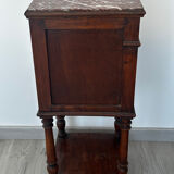 Bedside table/occasional table early 20th century wood and marble