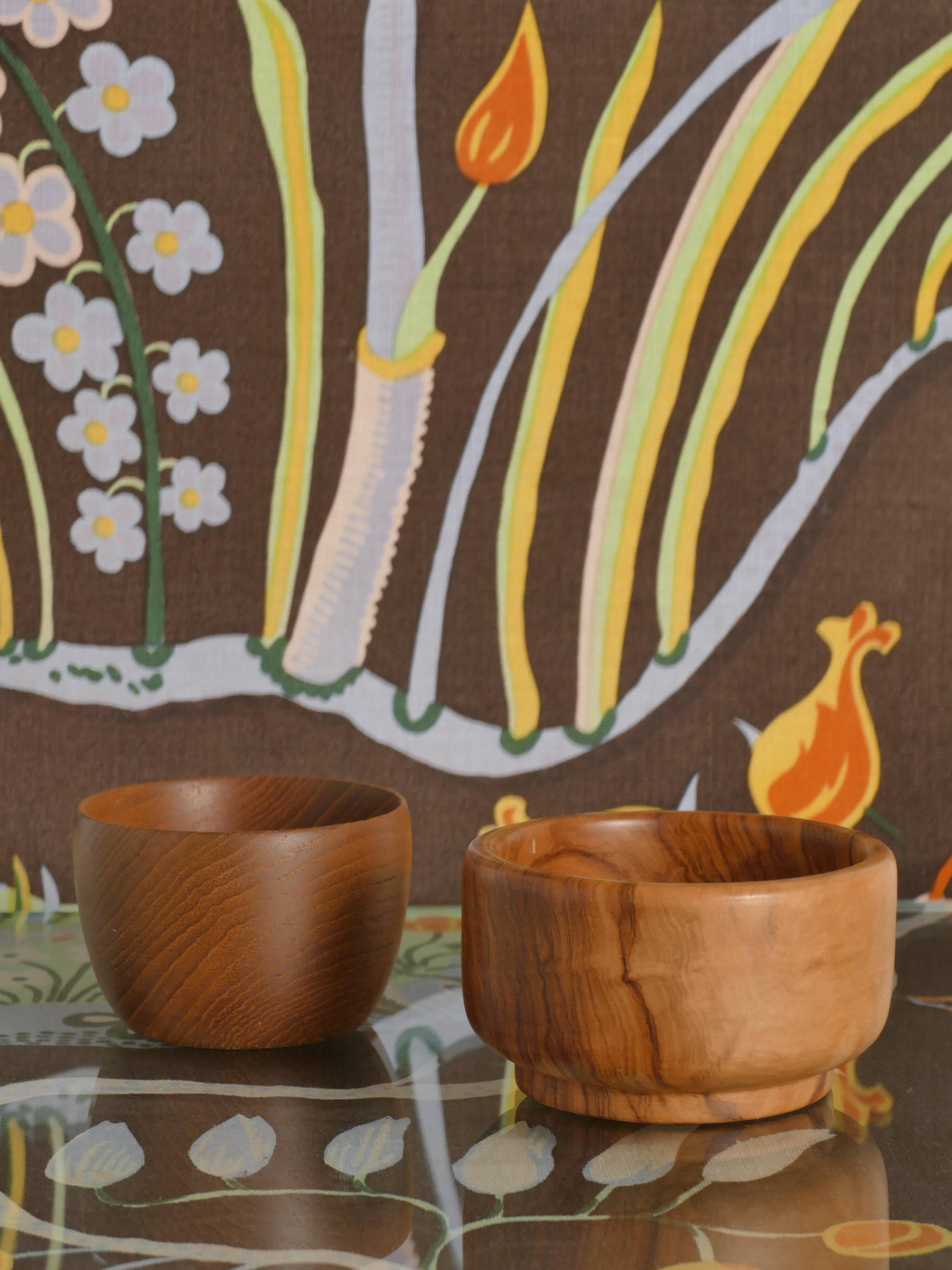 Mid-Century Modern Wood Bowls, Sweden, Set of 3