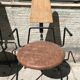 Paire de chaises originales cuir bois métal