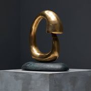 Sculpture lumineuse en bronze « Pêcheur » de Carlo Lorenzetti, Pays-Bas, 2019
