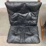 Set of 3 Norwegian Mi-Century Style Siesta Lounge Chairs and Glass Side Table by Ingmar Relling for Westnofa