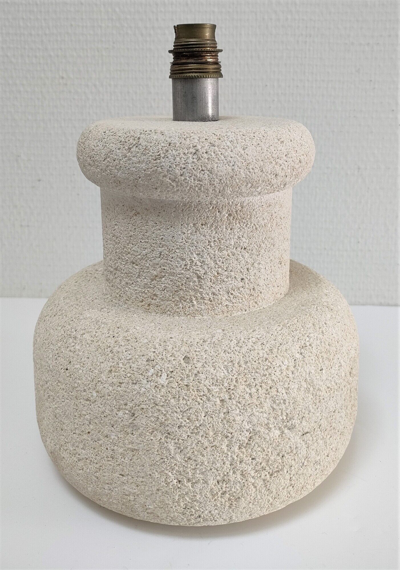 Sculptural lamp foot in natural stone design 70s