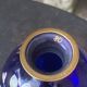 Perfume bottles, in hand-painted blue Bohemian crystal, antique.