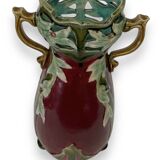 Slip floral decoration signed FM