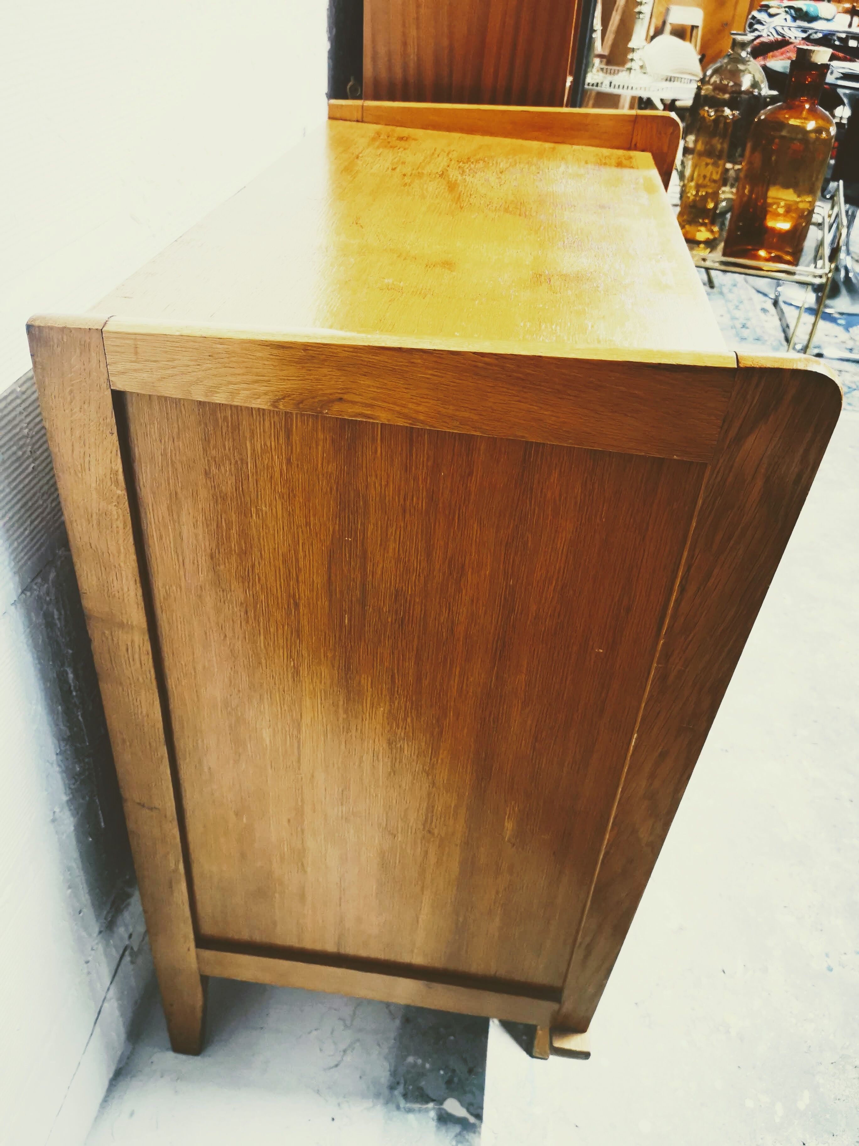 Vintage chest of drawers with compass feet