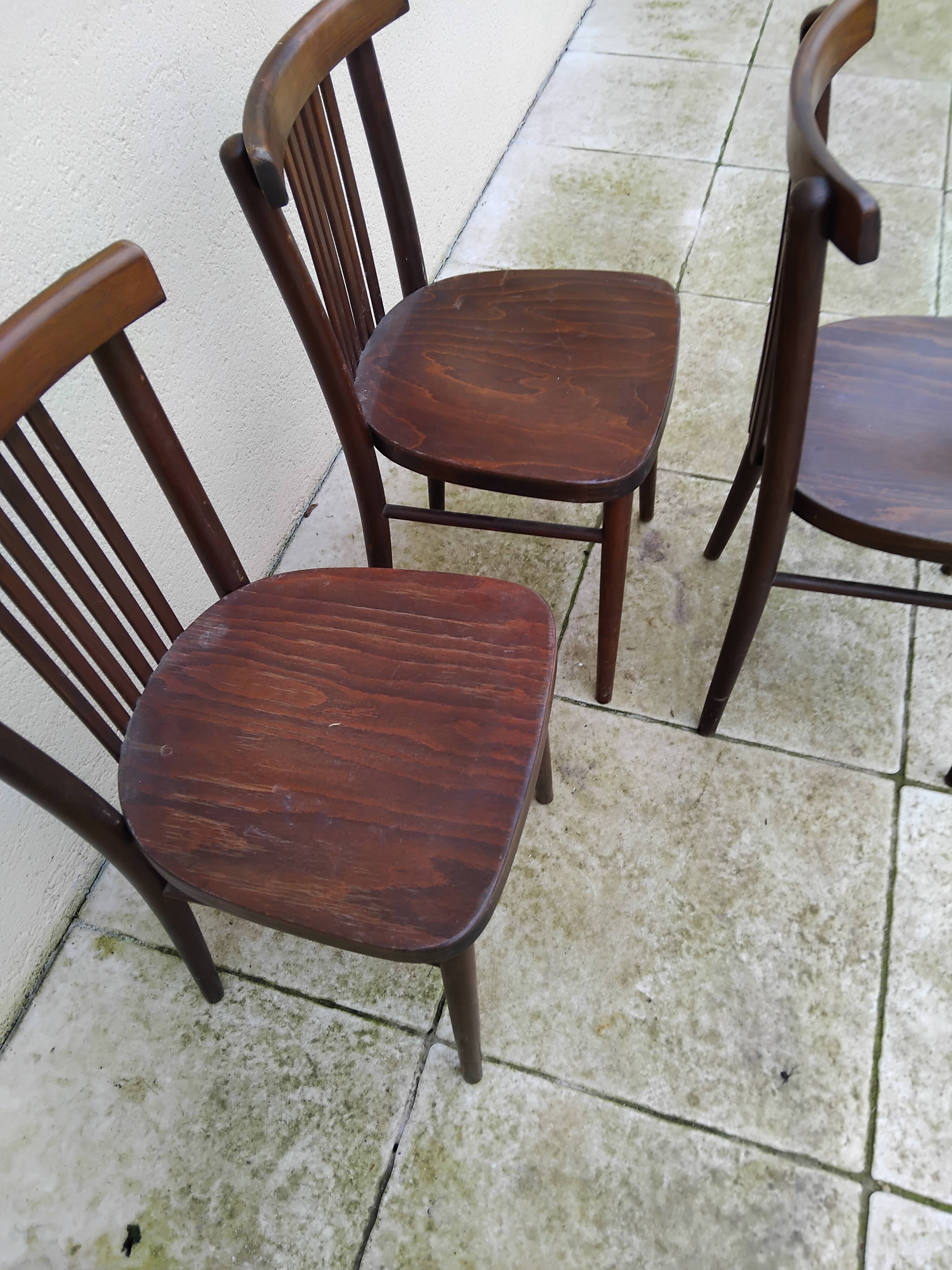 4 vintage bistro chairs