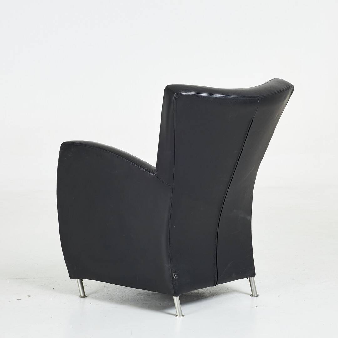 Jess Design Leather Armchair, Labeled