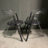 A pair of 'Post Modern' 1980's desk chairs/side chairs.