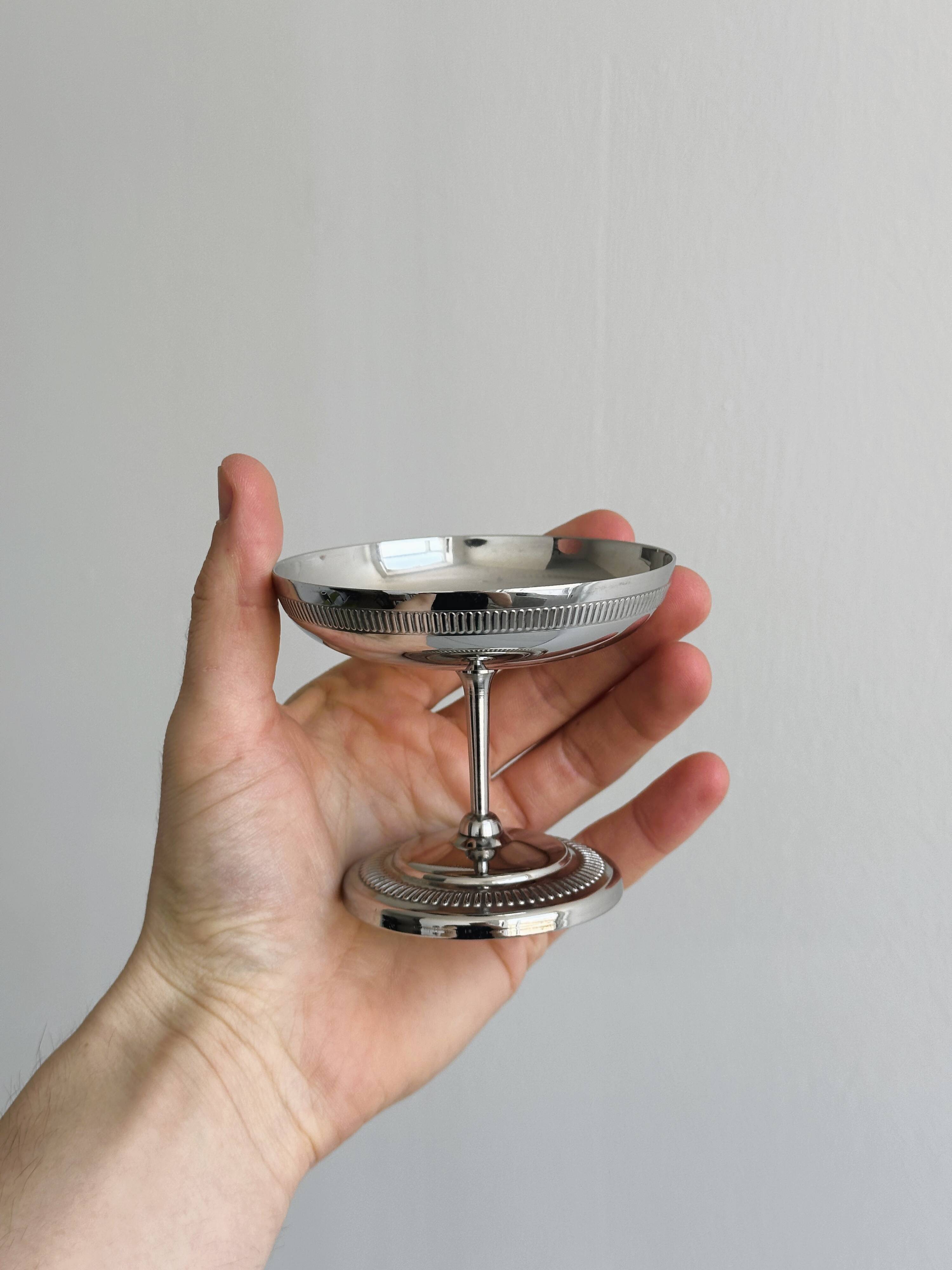 12 stainless steel footed bowls, Letang Remy style