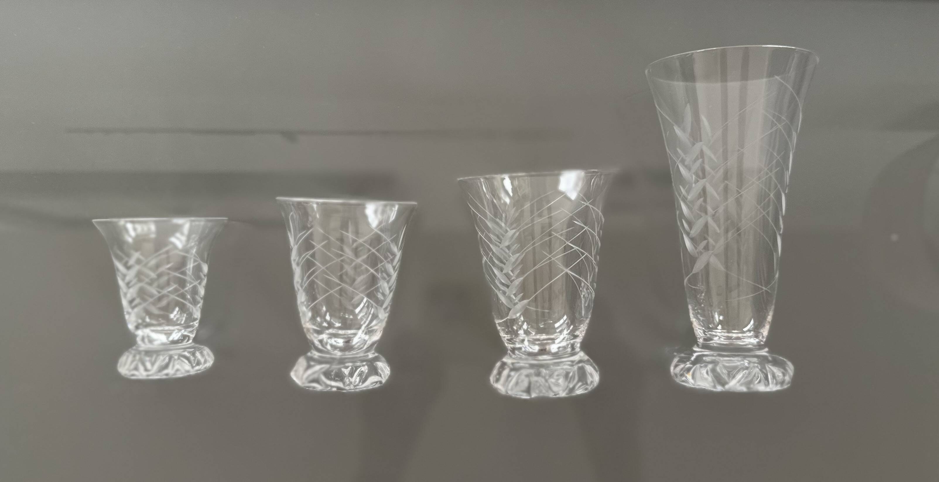 DAUM crystal glass set, KIM EPIS collection - 1950s