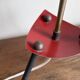 1950s modernist tripod lamp made of sheet metal and brass.