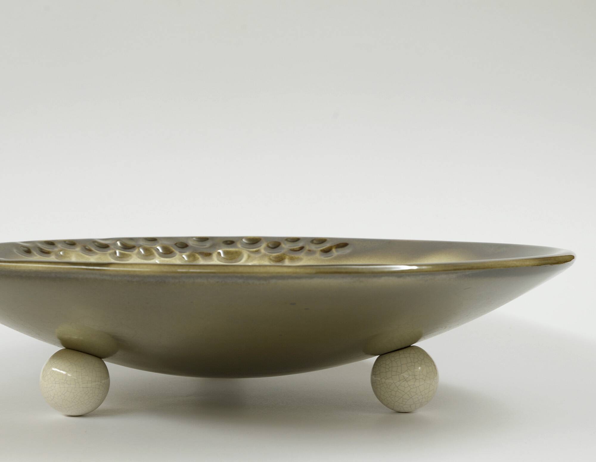 Handmade Unique Large Ceramic Fruit Bowl Rustic Table Decor AB design