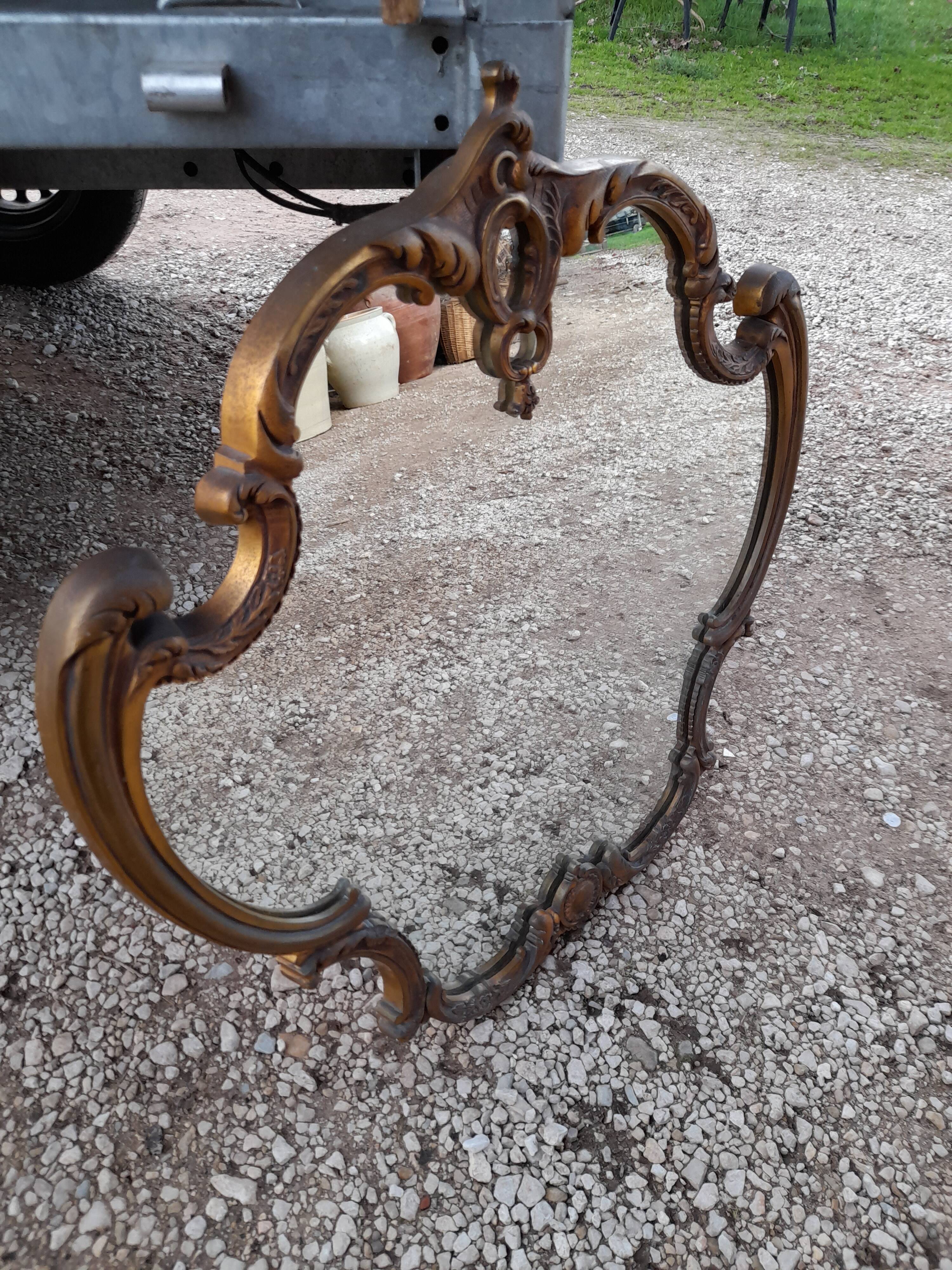 Louis XV style rock mirror in bronze  69x70cm