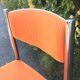 Ensemble 3 chaises acier chromé avec 1 tabouret 70’s