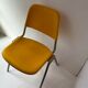 Vintage yellow metal chair Don Albinson for Knoll