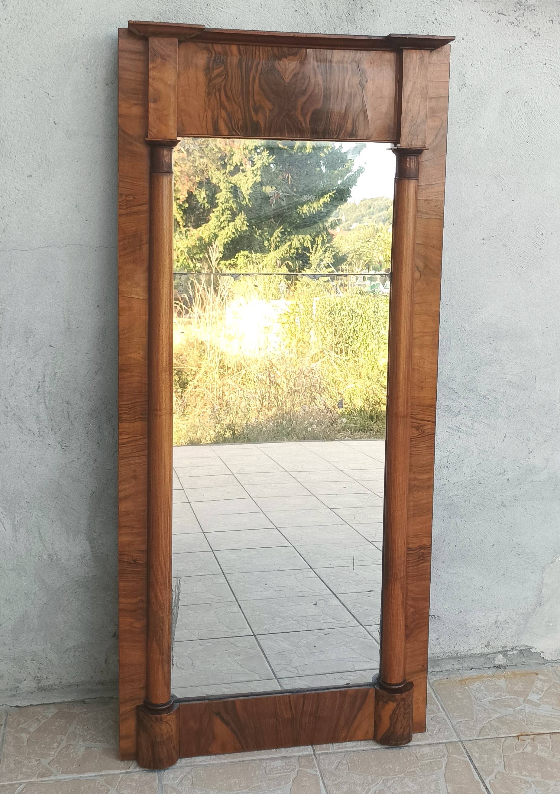 Empire mirror in mahogany