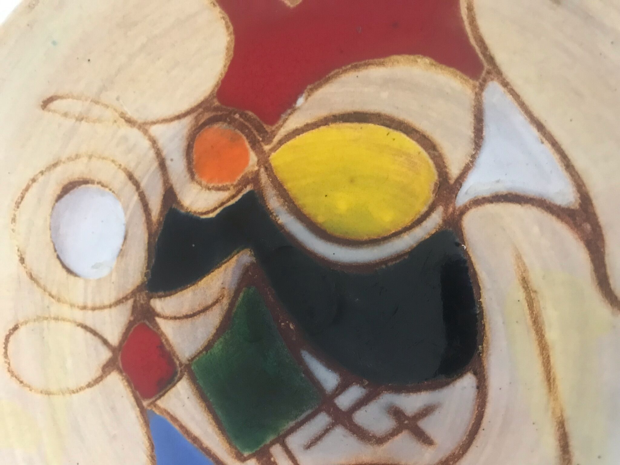 Empty plate ceramic pockets vallauris Annees 60