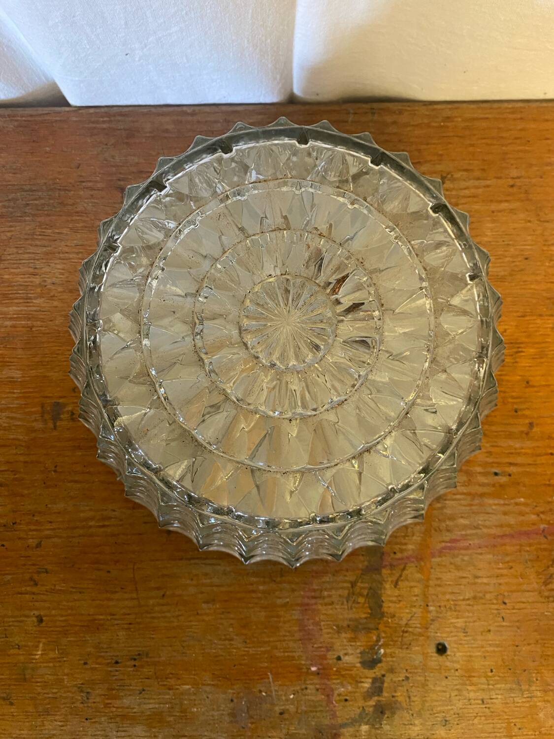 Antique Cast Crystal Wall Light Ceiling Lamp + Vintage Black Bracket #C71