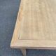 Extensible farmhouse dining table stripped in raw solid oak 1950
