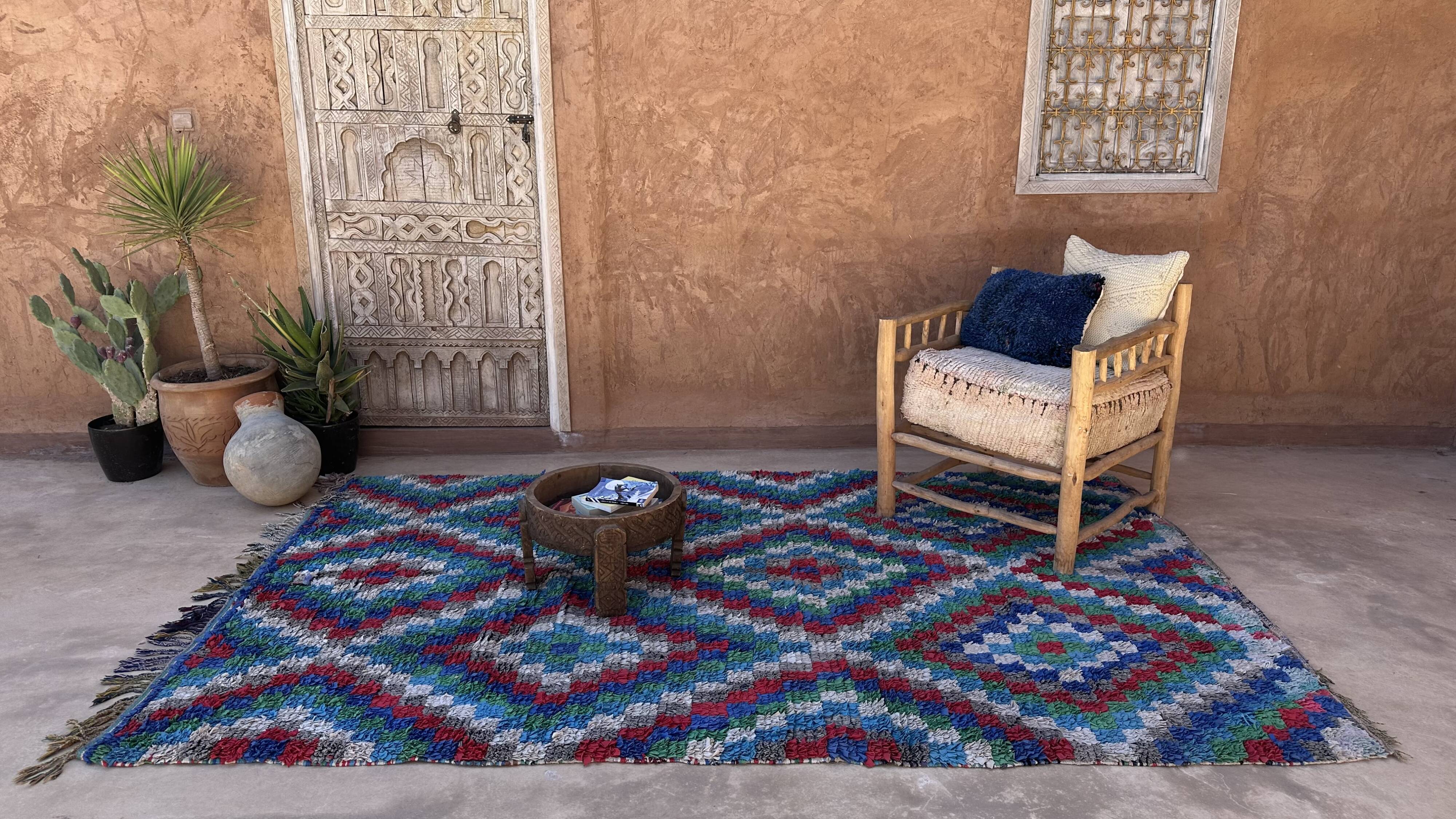 Colorful Boucherouite Moroccan rug - 179 x 297 cm