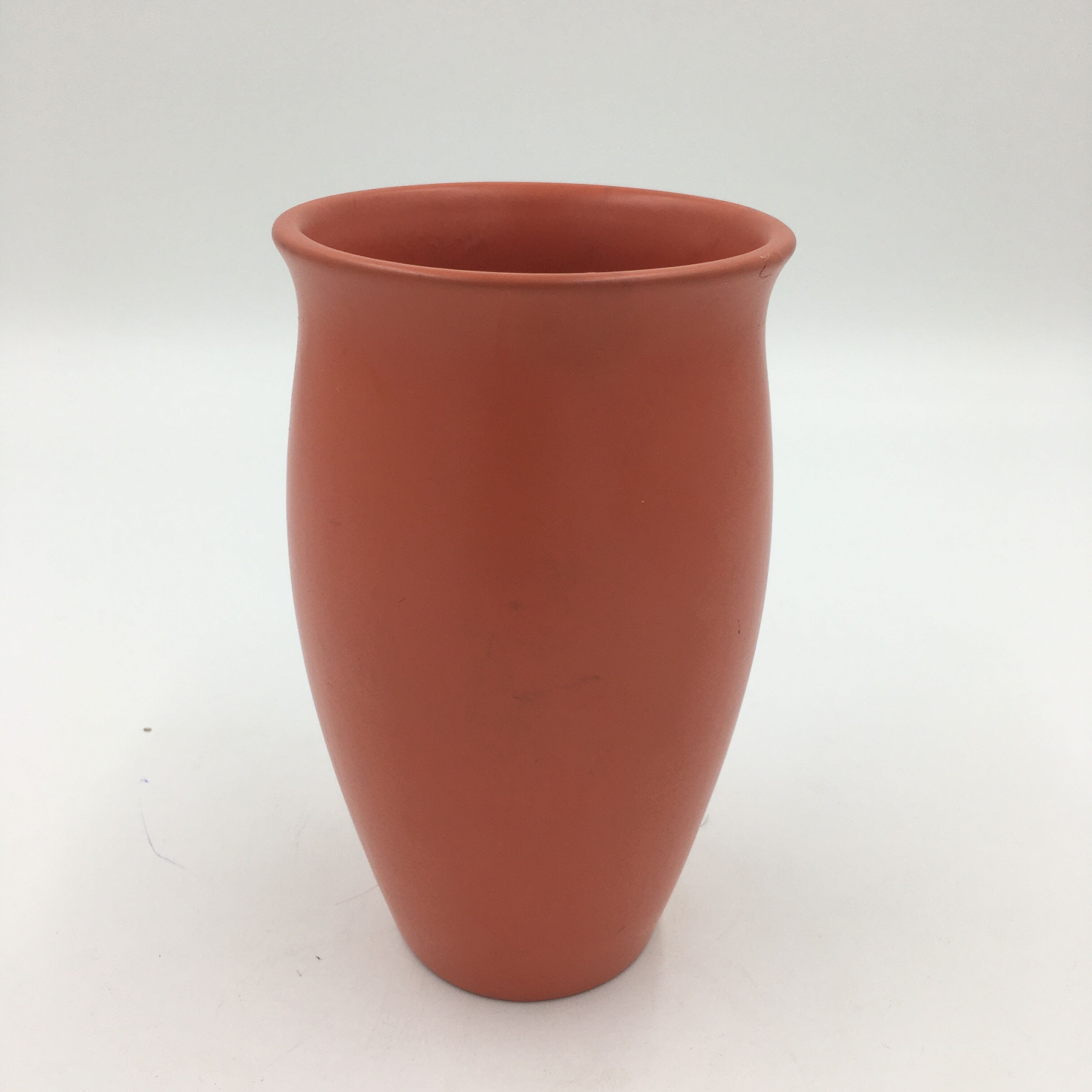 Orange ceramic vase