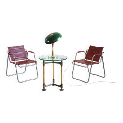 Paire de fauteuils Tubauto Jacques Hitier/Tubauto France 1950