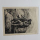 Gravure sur vieux françois nicolas chifflart (1825 - 1901) le passé gravure sur vieux papier japonais.