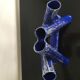 Blue vase ceramic soliflore