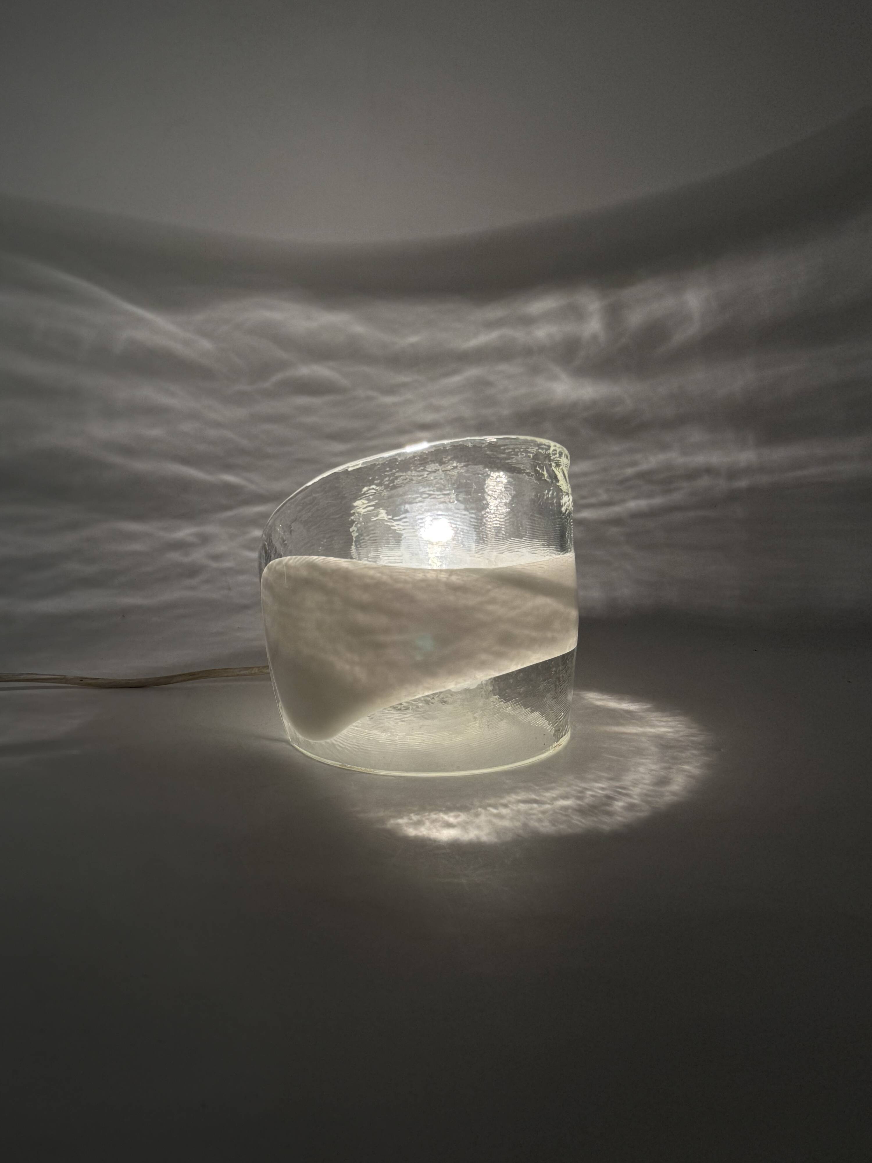 Murano blown glass sculptural table lamp, La Murrina Italy 1970s